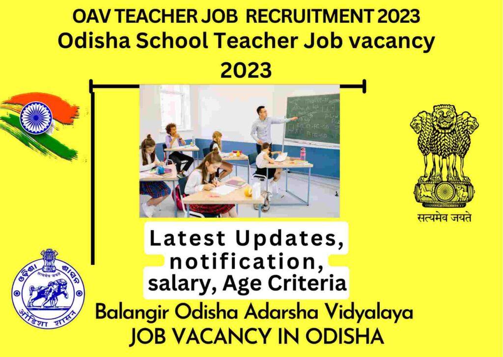Teacher Job in Balangir 2023